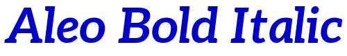 Aleo Bold Italic フォント